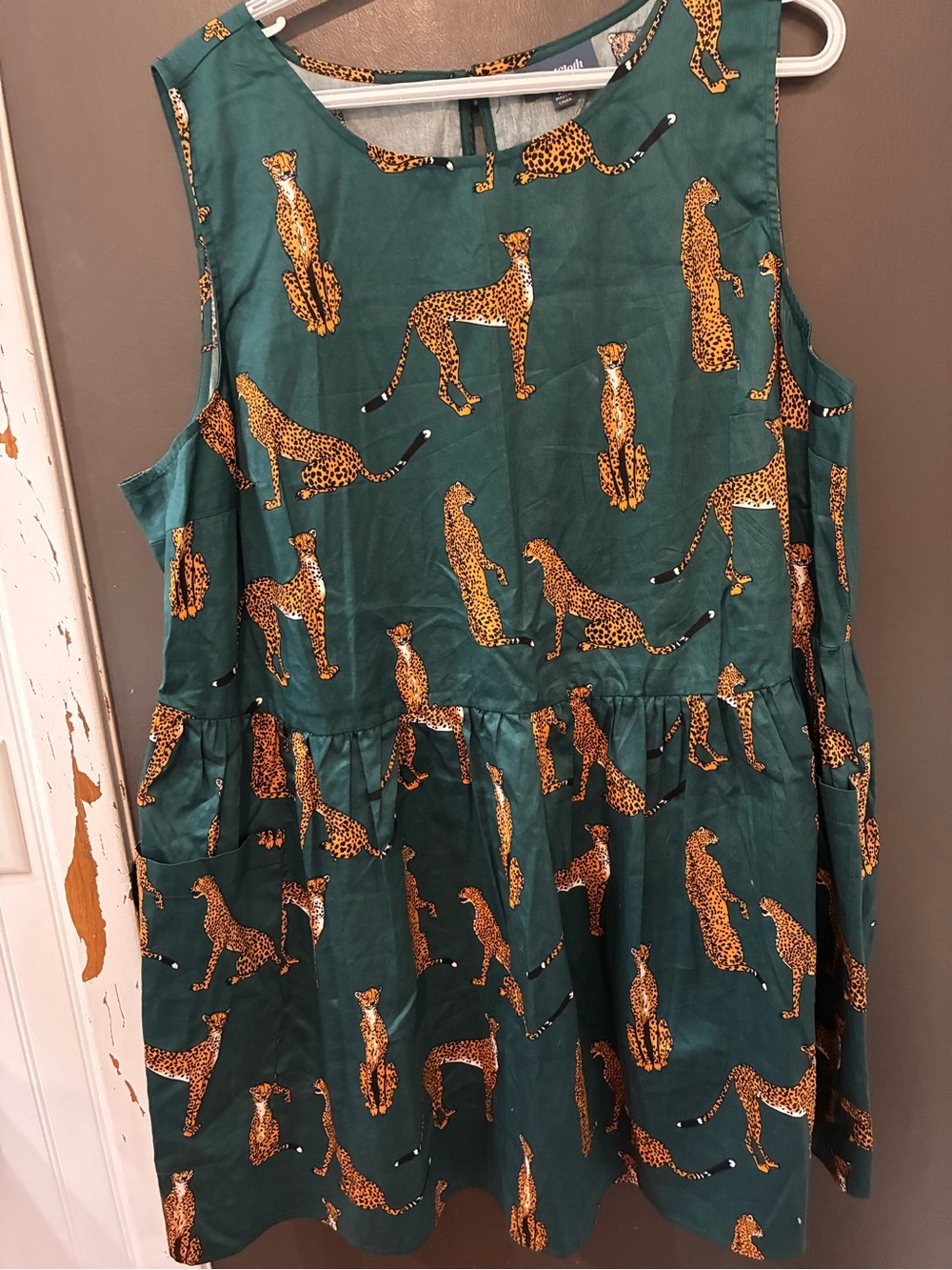 ModCloth DEEP Forest Green Cheetah Print Dress